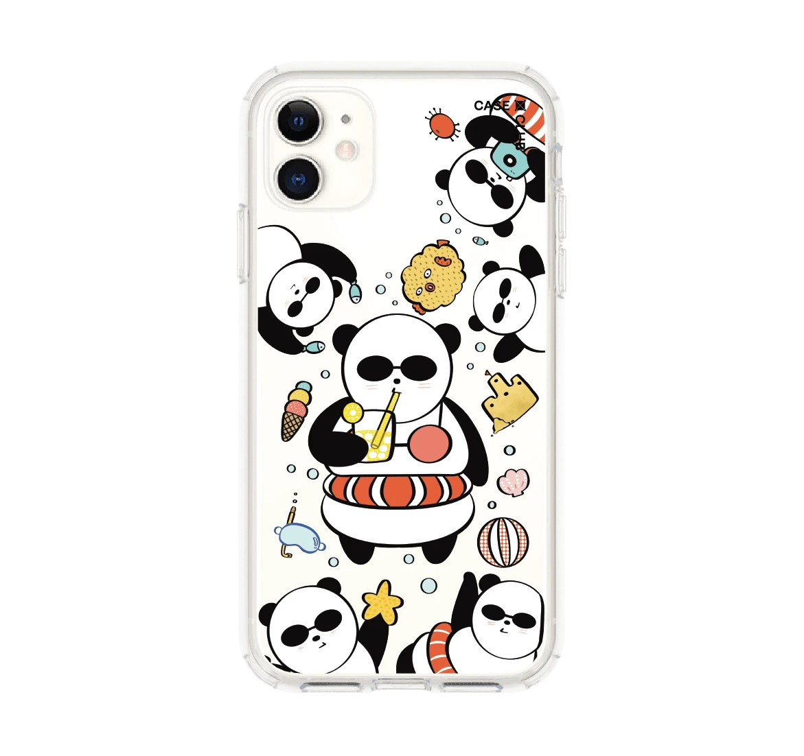 เคสใส iphone 11 แพนด้าน้อยปาร์ตี้ริมหาด